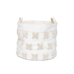 Hundekörbchen mit umklappbarem Rand, Baumwolle • Louis Flowers crème