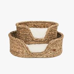 Gemütliches Hundekörbchen aus Wasserhyazinthe 'Goofy'