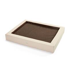 Orthopädisches Hundebett • Loden mit Kunstleder • beige