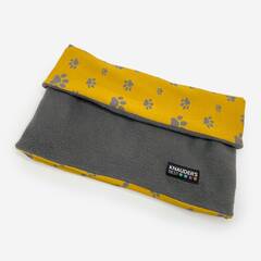 Wende-Loop für Hunde • Polarfleece • Pfoten grau