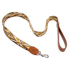 Hundeleine aus Baumwolle und Apfelleder, 130cm • Ananda Earth