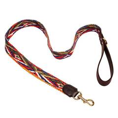 Hundeleine aus Baumwolle und Apfelleder, 130cm • Ananda Rainbow