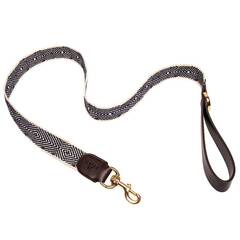 Hundeleine aus Baumwolle und Apfelleder, 130cm • Aponi Navy