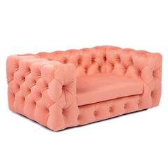 Luxus Hundesofa für kleine Hunde • GLAMOUR peach