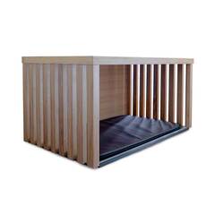 Sitzbank-Hundebox  • Eiche Massivholz