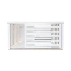 Sitzbank-Hundebox mit Schiebetür • weiß