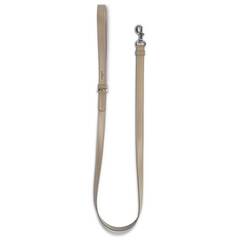 Vegane Hundeleine aus Apfelleder, beige • Cityleine CLASSY SAND SILVER