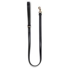 Vegane Hundeleine aus Apfelleder, schwarz • Cityleine CLASSY COAL GOLD