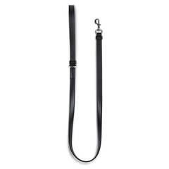 Vegane Hundeleine aus Apfelleder, schwarz • Cityleine CLASSY COAL SILVER