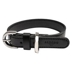 Veganes Hundehalsband aus Apfelleder schwarz • CLASSY COAL SILVER