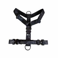 Y-Geschirr, verstellbar • mit Sicherheitsverschluss und Griff • Camo schwarz