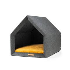 Hundehöhle Filz dunkelgrau • PETHome • mit Einlegekissen nach Wahl