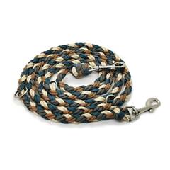Paracord-Hundeleine, braun | blau