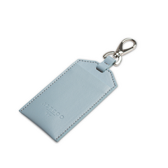 Kotbeutelspender aus Apfelleder blau • CLASSY ICE SILVER