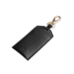 Kotbeutelspender aus Apfelleder schwarz • CLASSY COAL GOLD