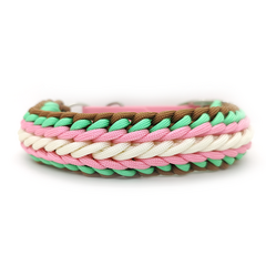 Paracord-Halsband • Pastelltöne rosa
