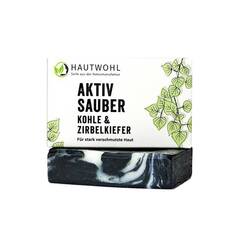 Seifenstück 'Aktiv Sauber' mit Kohle und Zirbe • antibakteriell und pflegend