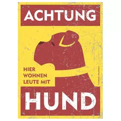 Warnschild Boxer