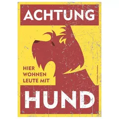 Warnschild Terrier (Rauhaar)
