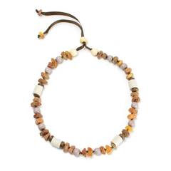 Bernsteinkette für Hunde • hellgrau