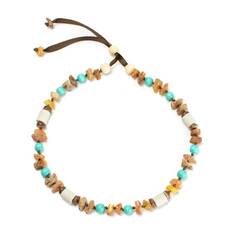 Bernsteinkette für Hunde • türkis