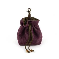 Leckerlibeutel • Loden und Baumwolle • aubergine