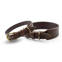 Verstellbares Halsband • Leder dunkelbraun