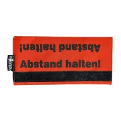 Leinen-Banderole 'Abstand halten!' orange