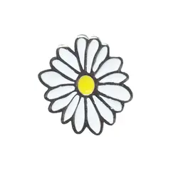 Hundehalsband-Anhänger ☆ Charm Blume weiß