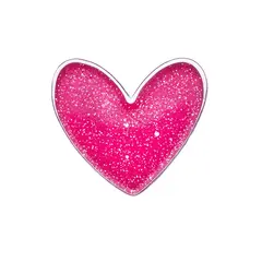 Hundehalsband-Anhänger ☆ Charm Glitzerherz pink