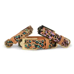 Hundehalsband aus Korkleder 'Jungle Glam'