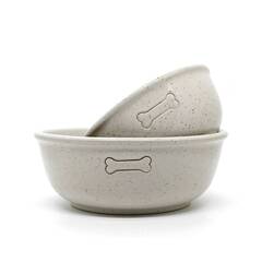 Keramik-Hundenapf ‘Bowl Dots Sand‘
