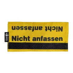 Leinen-Banderole 'Nicht anfassen' gelb