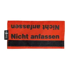 Leinen-Banderole 'Nicht anfassen' orange