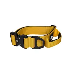 Sicherheits-Hundehalsband mit Griff + Tactical Karabiner • Sunset Yellow
