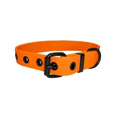 Wasserfestes Hundehalsband, verstellbar • WOOFLEX® Classic Sunset Orange