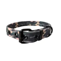 Wasserfestes Hundehalsband, verstellbar • WOOFLEX® Classic Woodland Camo