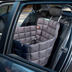 Hunde Autodecke für die Rückbank • 1 Sitz • grau