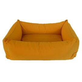 Bio Hundebett mit Rand ocker