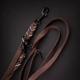 BRAIDY BEAR - Verstellbare Lederleine 220cm