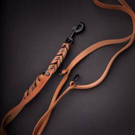 BRAIDY FOX - Verstellbare Lederleine 220cm