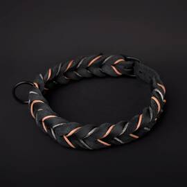 BRAIDY WOLF - Geflochtenes Lederhalsband
