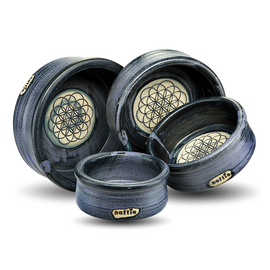 naftie Keramiknapf Blume des Lebens blau für Hunde & Katzen