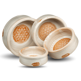 naftie Keramiknapf Mandala sand weiß für Hunde & Katzen