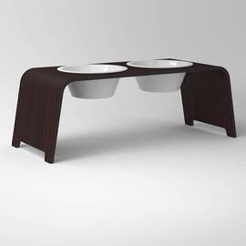 dogBar® L - Eiche dunkel mit Porzellan