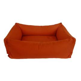 Bio Hundebett mit Rand orange