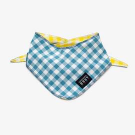 Hunde-Bandana Vichy Karo türkis | gelb