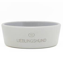 Hundenapf aus Keramik LIEBLINGSHUND cream | nordic grey