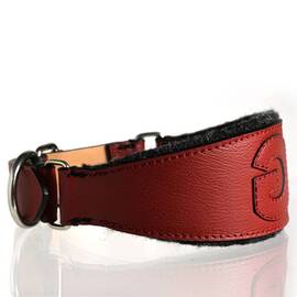 Windhundhalsband aus Nappaleder und Loden • maßgefertigt • 8 Farben