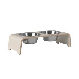 Original dogBar&reg; Futterstation M small Edelstahl &bull; cashmere grey